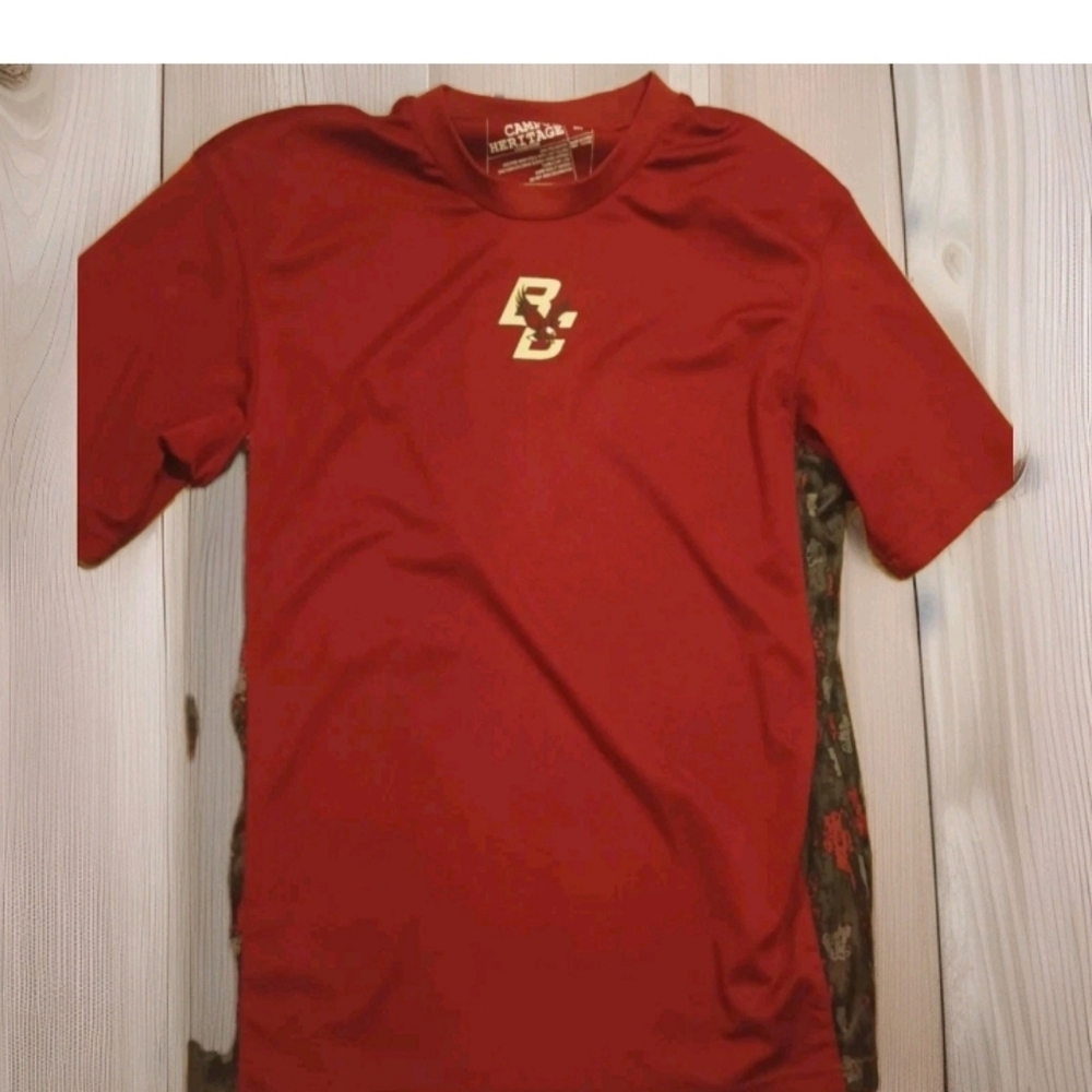 Men’s Boston College Eagles Maroon Athletic T Shirt Medium Campus Heritage NCAA